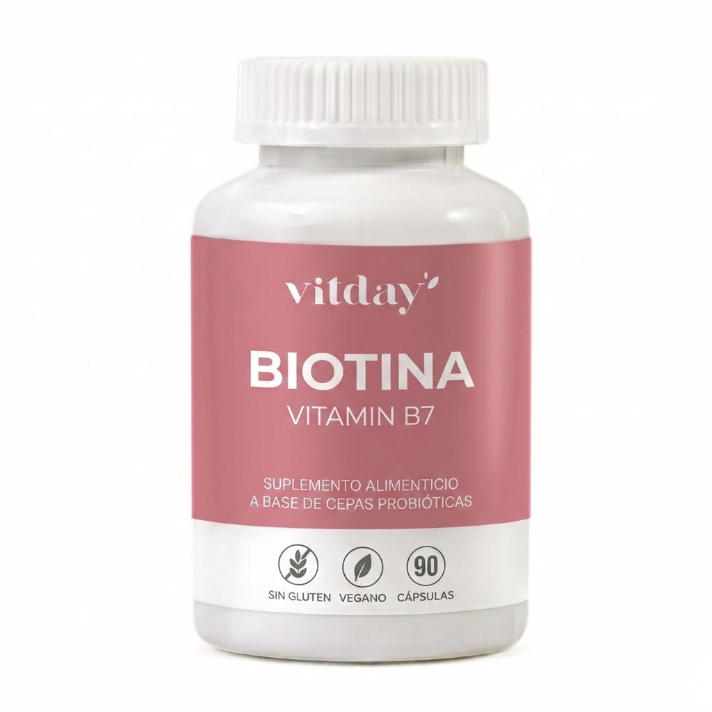 [VTM-bote-biotina] Biotina 10 mg | Vitamina B7 de Alta Potencia | 90 cápsulas