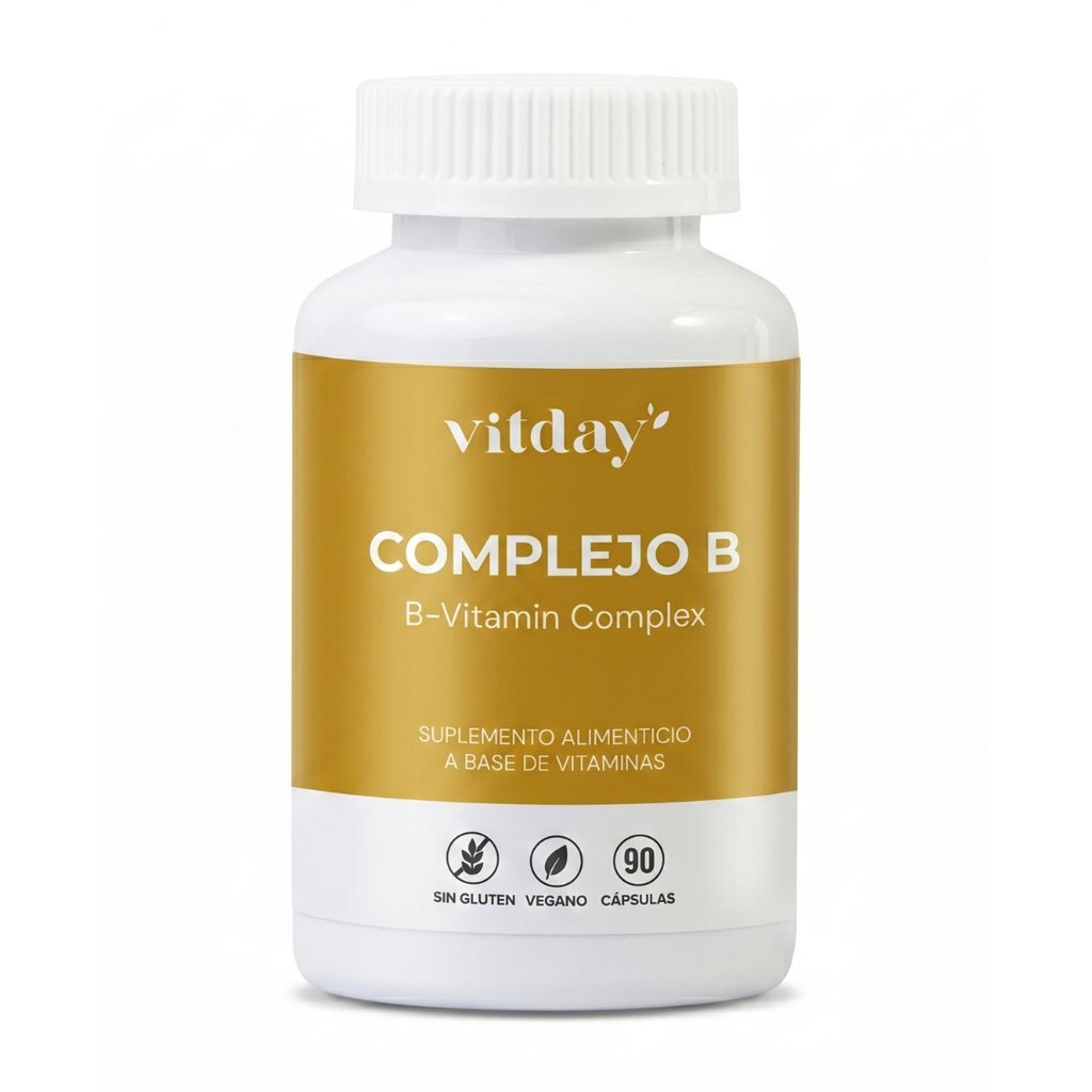 [VTM-bote-de-complejo-b] Complejo B | Fórmula Completa con 9 Vitaminas del Grupo B | 90 cápsulas