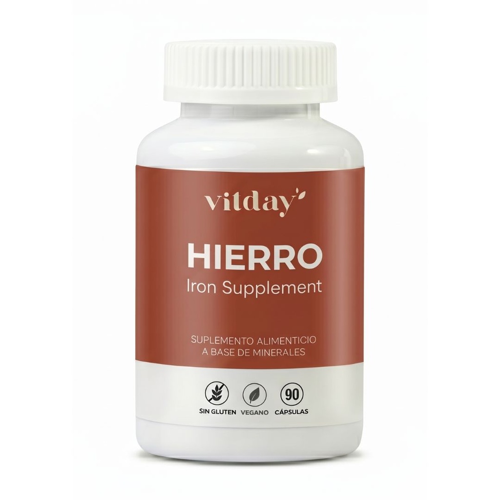 [VTM-bote-de-hierro] Hierro 200 mg | Con Ascorbato de Calcio | 90 cápsulas