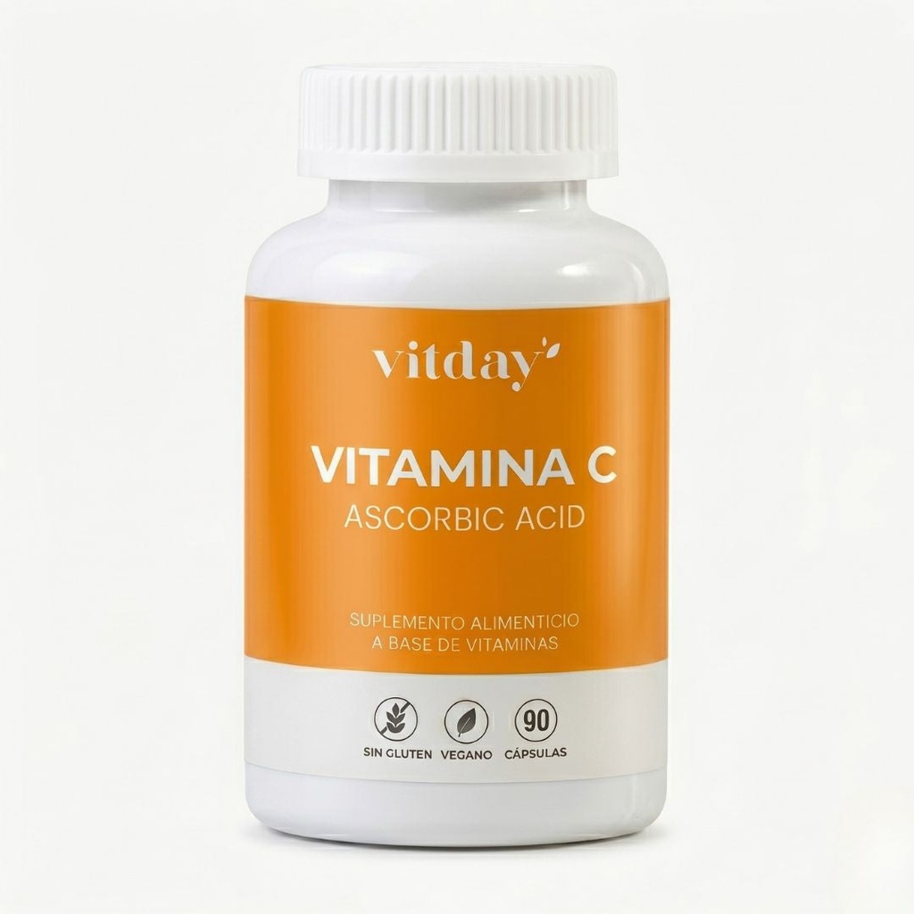 [VTM-bote-vitamina-c] Vitamina C | 500 mg de Ácido Ascórbico | 90 cápsulas